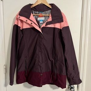 Columbia Omni-Heat ski jacket, purple and pink, size Large